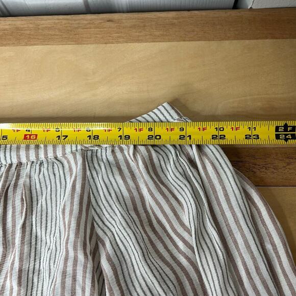 VICI Halter Off the Shoulder Peasant Top Blouse Size Medium Striped Flowy Boho - Picture 6 of 8